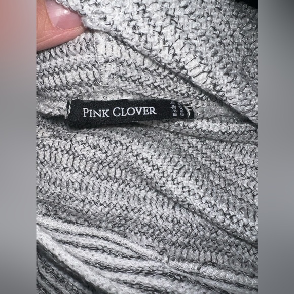 Pink Clover Cowl Neck Black and White Striped Pullover Size 2XL GUC - Picture 4 of 6